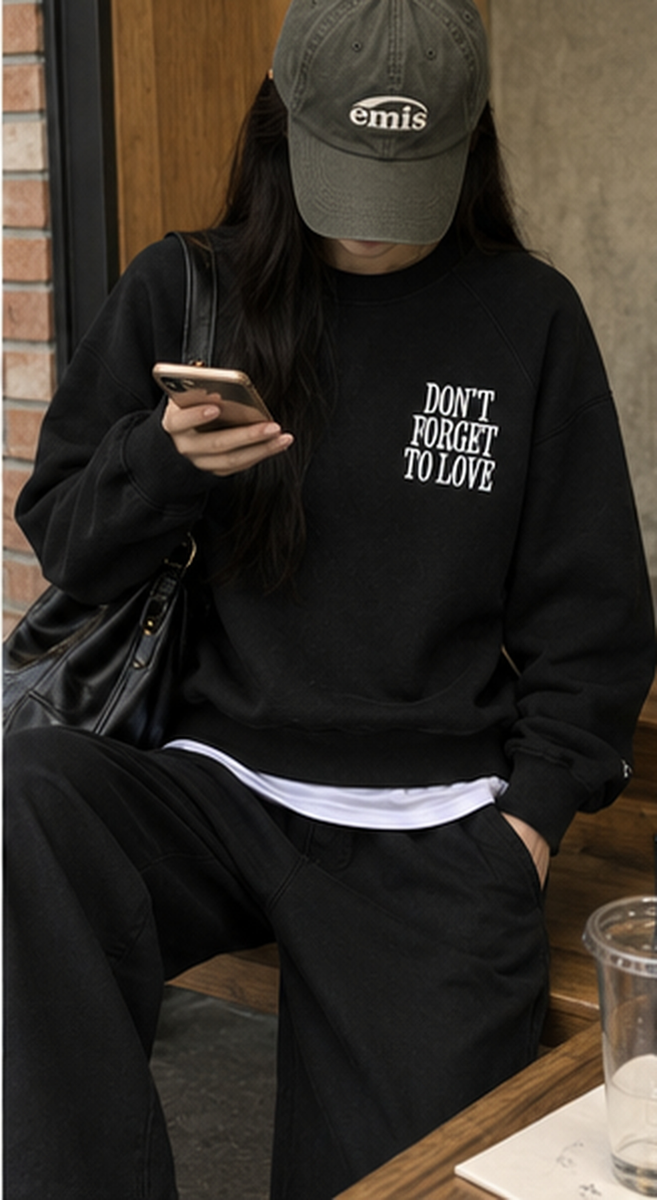 아ㅁ 돈 포겟 투 러브 스웨트셔츠 2컬러